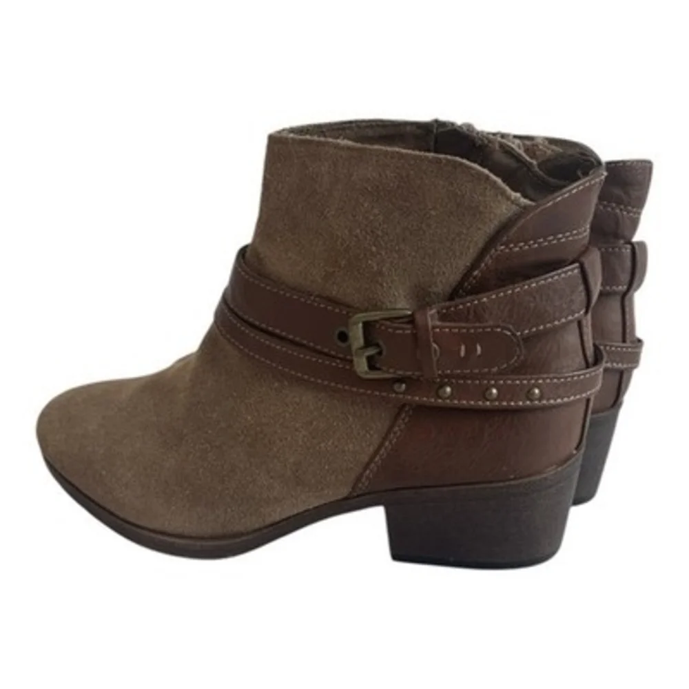 SONOMA Brown Suede Ankle Boots Booties Women's Size 8M